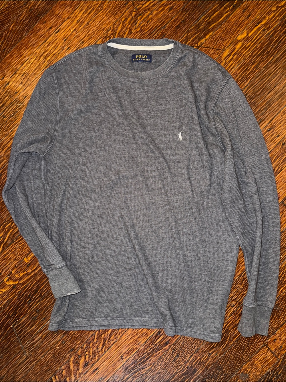 Polo by Ralph Lauren Long-Sleeve Crewneck Shirt - Charcoal Gray